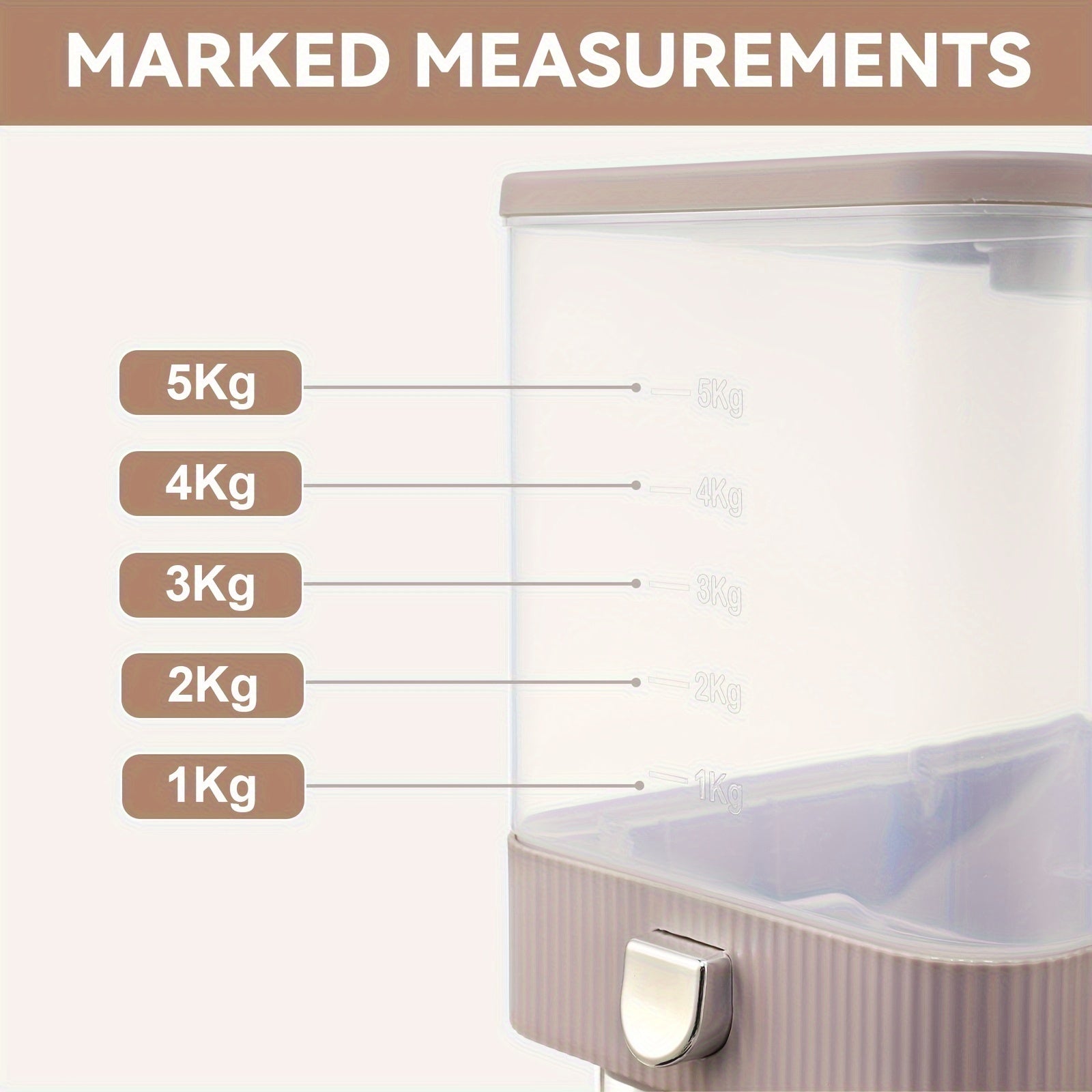 SYNCVIBE Large Rice Dispenser, Sealed Rice Storage Box With Measuring Cup For Kitchen Pantry And Home, Kitchen Soybean Corn Grain Dispenser Bucket, Moisture Resistant Household Kitchen Soybean Corn Grain Dispenser Bucket