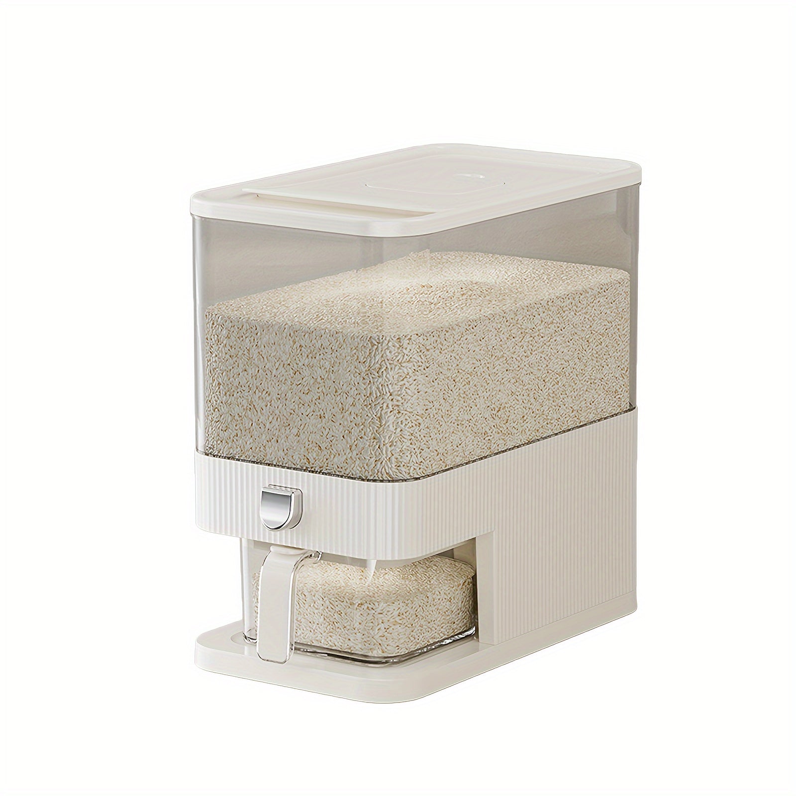 SYNCVIBE Large Rice Dispenser, Sealed Rice Storage Box With Measuring Cup For Kitchen Pantry And Home, Kitchen Soybean Corn Grain Dispenser Bucket, Moisture Resistant Household Kitchen Soybean Corn Grain Dispenser Bucket