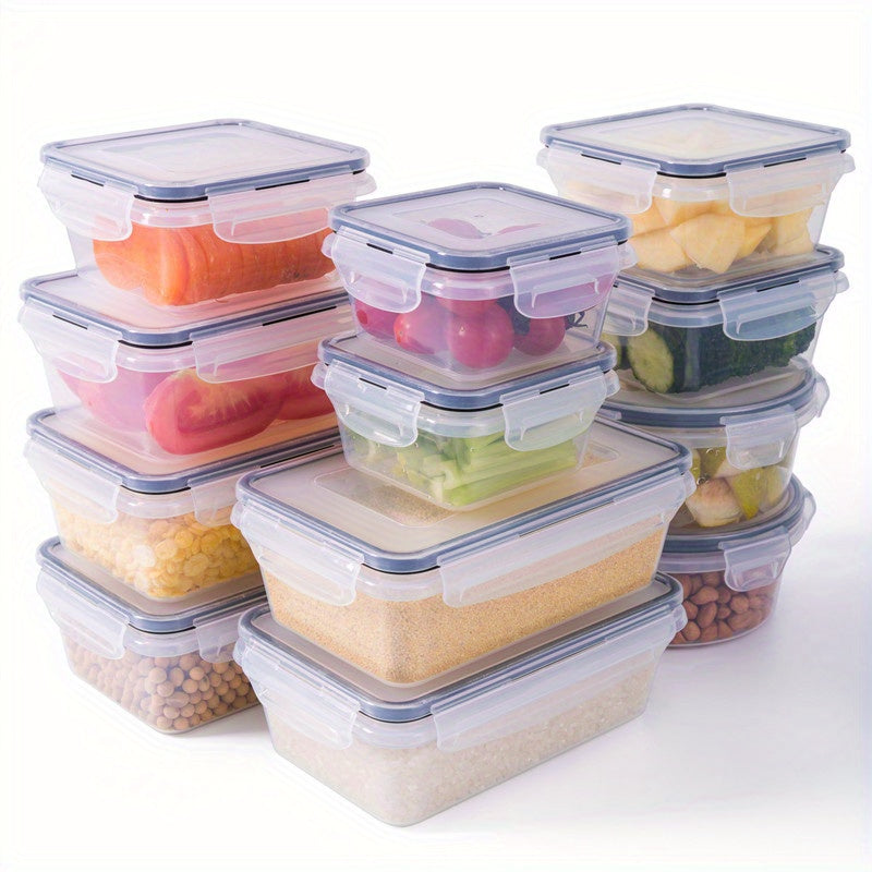 Clear Airtight Food Containers 3pcs\u002Fset Airtight Food Storage Containers - Clear Plastic Moisture-Proof Sealed Fresh-Keeping Box - Home Kitchen Supplies