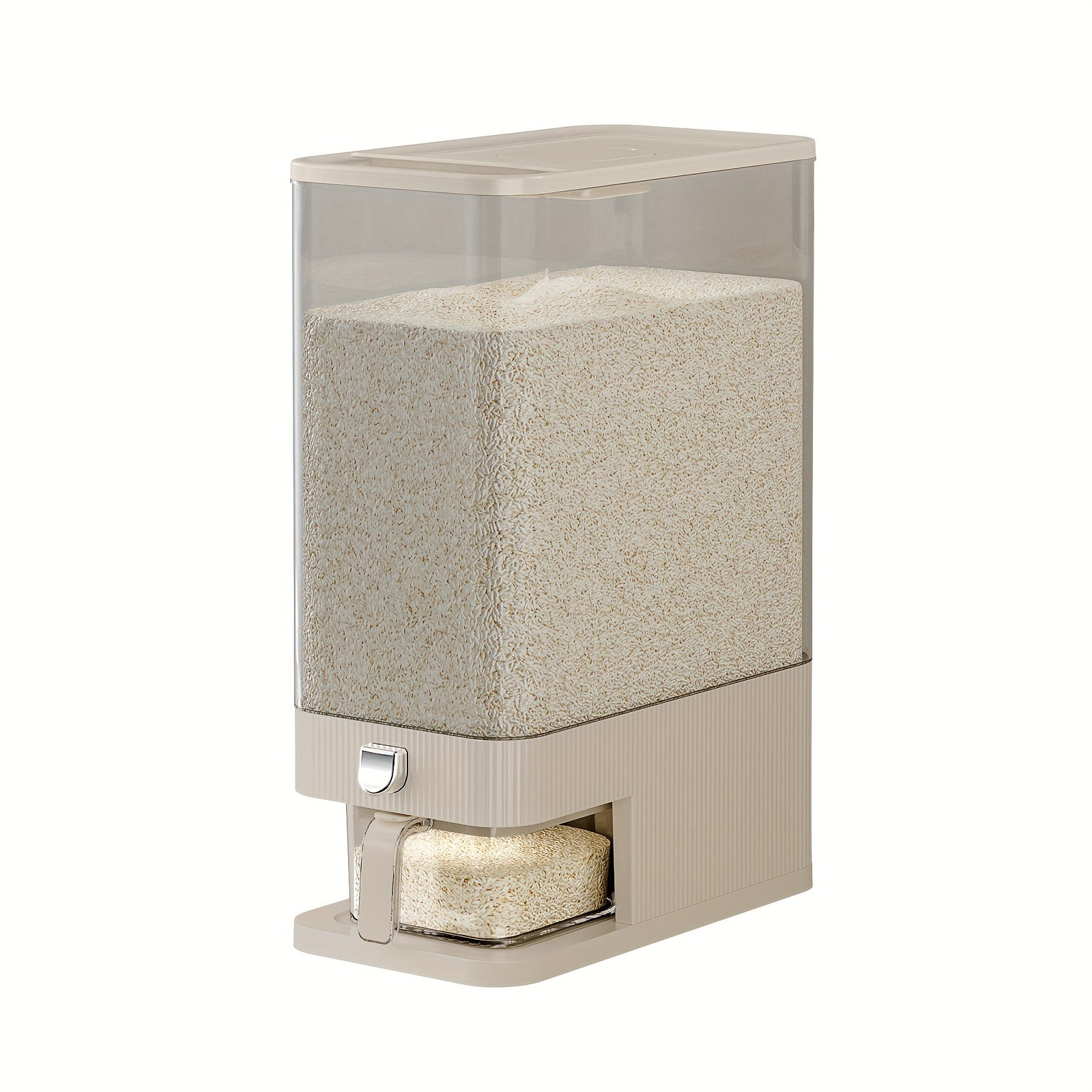 SYNCVIBE Large Rice Dispenser, Sealed Rice Storage Box With Measuring Cup For Kitchen Pantry And Home, Kitchen Soybean Corn Grain Dispenser Bucket, Moisture Resistant Household Kitchen Soybean Corn Grain Dispenser Bucket