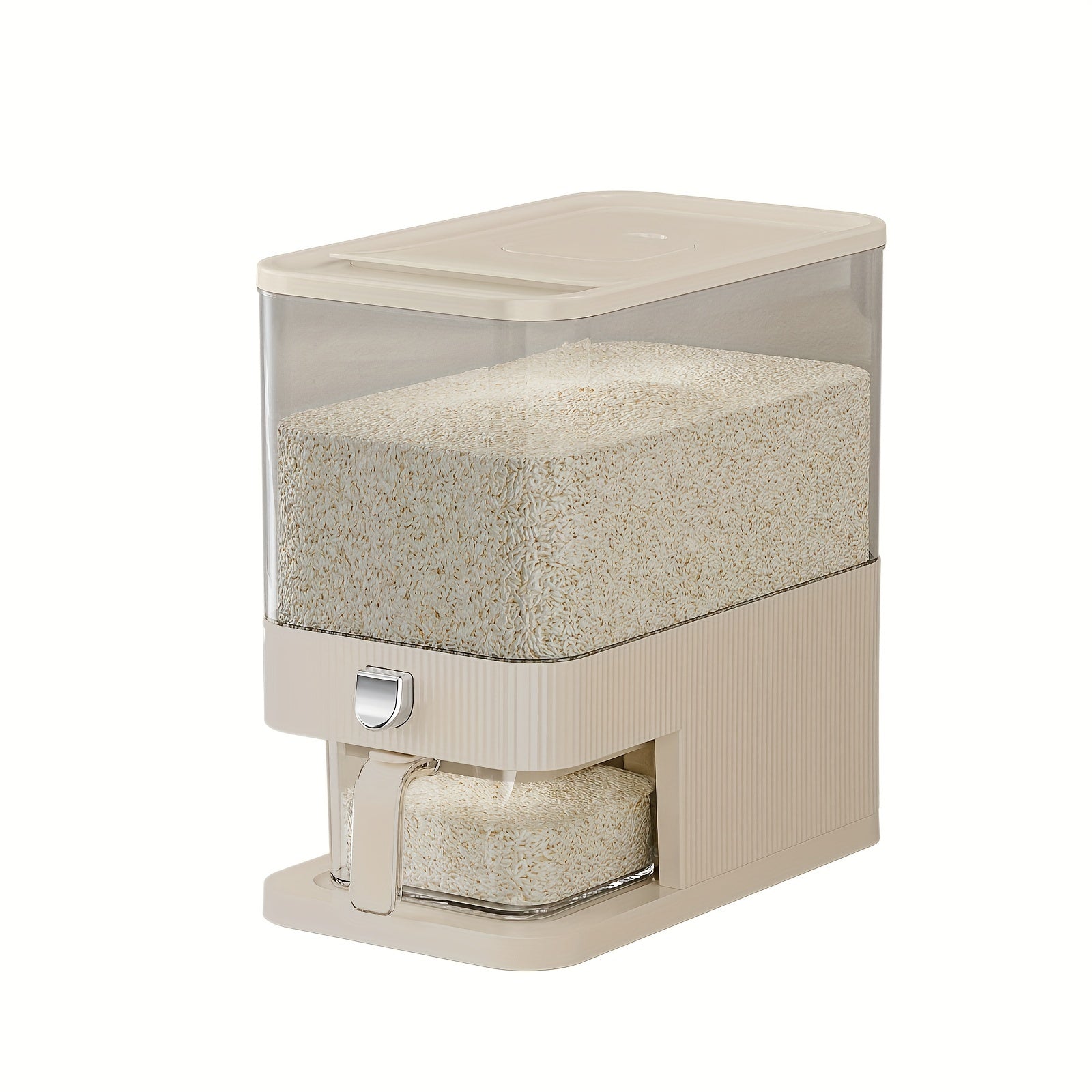 SYNCVIBE Large Rice Dispenser, Sealed Rice Storage Box With Measuring Cup For Kitchen Pantry And Home, Kitchen Soybean Corn Grain Dispenser Bucket, Moisture Resistant Household Kitchen Soybean Corn Grain Dispenser Bucket