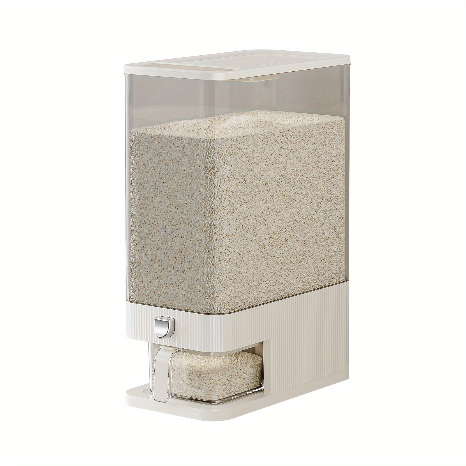 SYNCVIBE Large Rice Dispenser, Sealed Rice Storage Box With Measuring Cup For Kitchen Pantry And Home, Kitchen Soybean Corn Grain Dispenser Bucket, Moisture Resistant Household Kitchen Soybean Corn Grain Dispenser Bucket