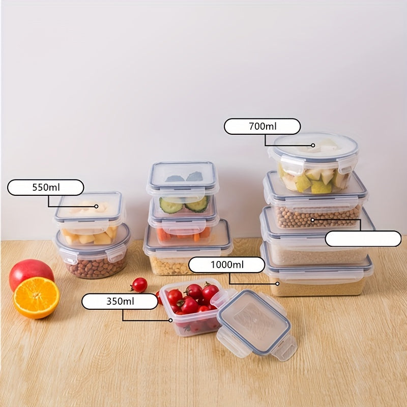 Clear Airtight Food Containers 3pcs\u002Fset Airtight Food Storage Containers - Clear Plastic Moisture-Proof Sealed Fresh-Keeping Box - Home Kitchen Supplies
