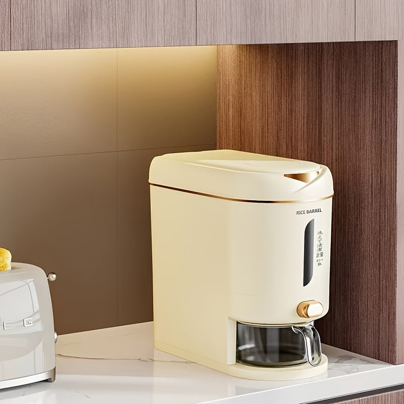 Single-Pack Sealed Rice Storage Container, Large Capacity with Kitchen Measuring Cup, Moisture and Pest Resistant for Rice, Grains, and Pet Food