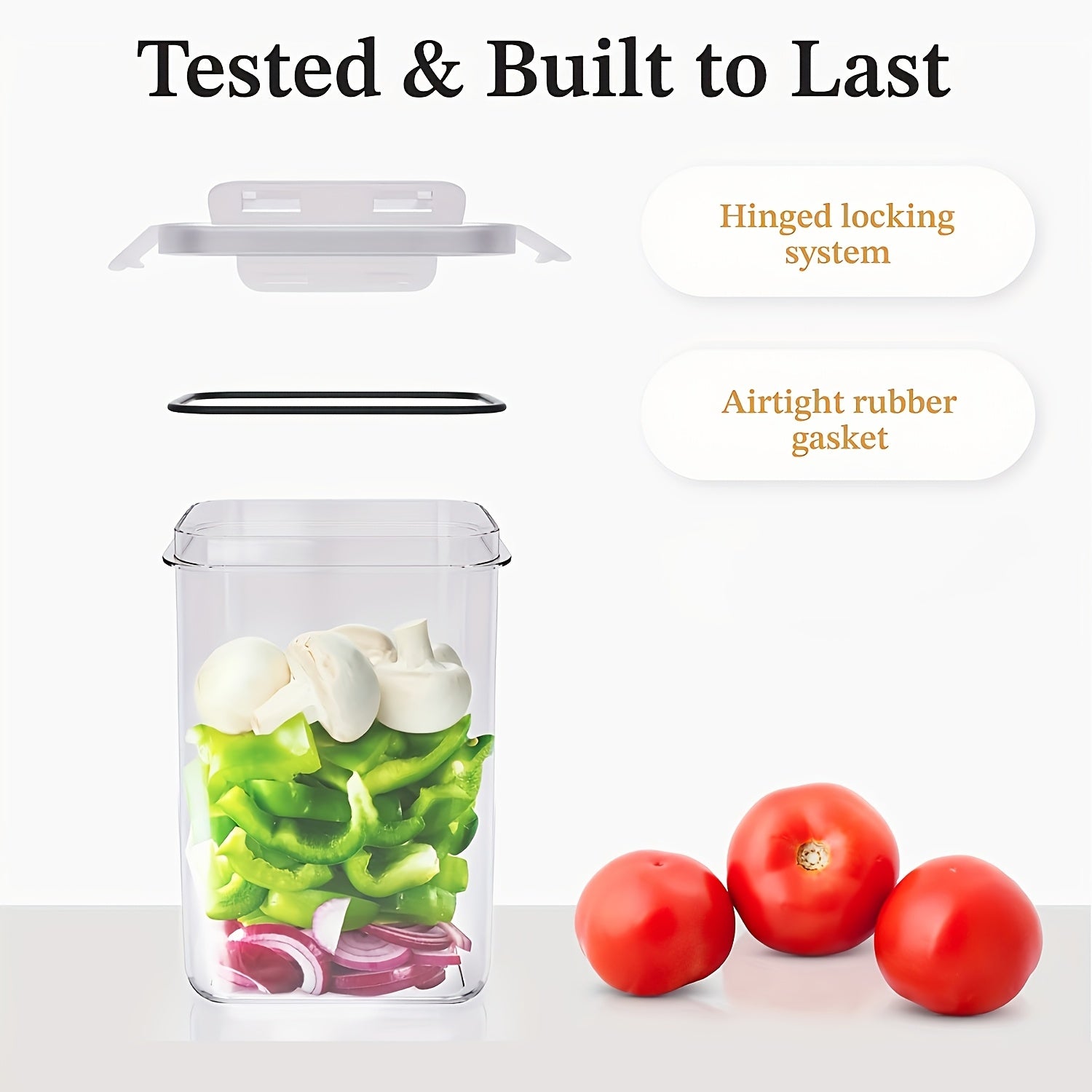 24 Sealed Storage Containers with Lids (12 Lids + 12 Boxes), Plastic Kitchen Storage Containers for Storing Dry Goods, Flour, And Sugar, Comes with Labels And a Marker